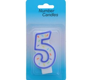 NUMERAL 5 BIRTHDAY CANDLE  