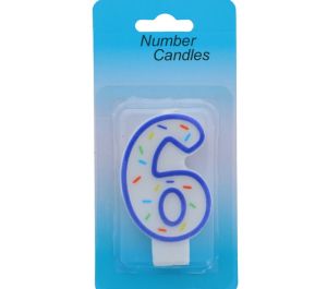NUMERAL 6 BIRTHDAY CANDLE  