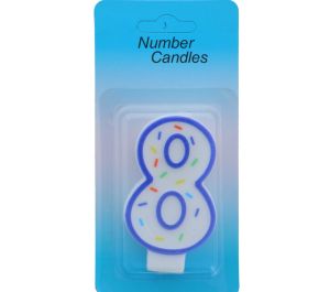 NUMERAL 8 BIRTHDAY CANDLE  