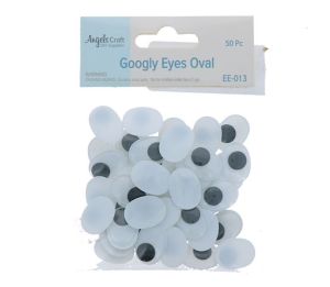 GOOGLY EYES OVAL SHAPE 50PC  