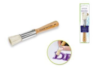 Color Factory 0.5 inch Stencil Brush #2 with Wood Handle  