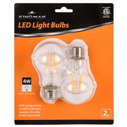 4.99 KINGMAN LED LIGHT BULB 4W 2PC XXX