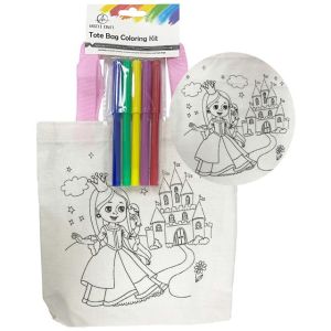 TOTE BAG PRINCESS COLORING KIT  