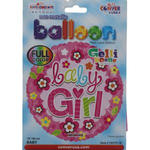 BABY GIRL GELLI BEAN NON LATEX BALLOON  
