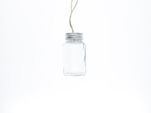 GLASS ORNAMENT JAR  