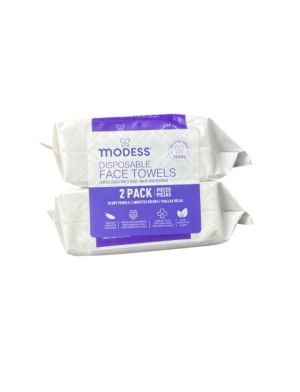 1.99 MODESS DISPOSABLE FACE TOWELS 14 COUNT