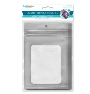 1.99 LAMINATED POLY POUCHES 6 PACK 4.7 X 6.6 INCH  