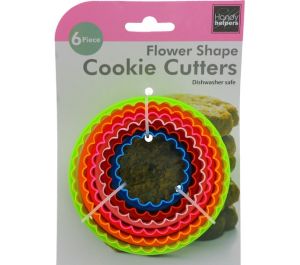 FLOWER SHAPE COOKIE CUTTER 6 PACK  