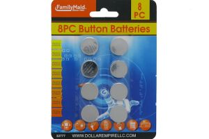 BUTTON BATTERIES 8 PACK  