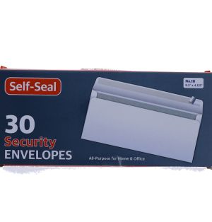SECUIRTY ENVELOPES 30 COUNT 9.5 INCH X 4.125 INCH  