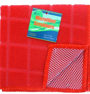 BURGUNDY SCRBBER 2 PACK 1 2 X 12 INCH  xxx
