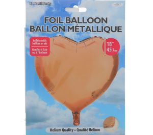 ROSE GOLD FOIL HEART SHAPE BALLOON 18 INCH  