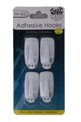 ADHESIVE HOOKS 4 PACK  