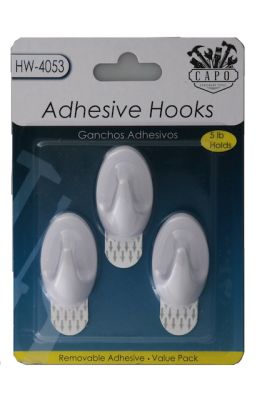 ADHESIVE HOOKS 3 PACK  