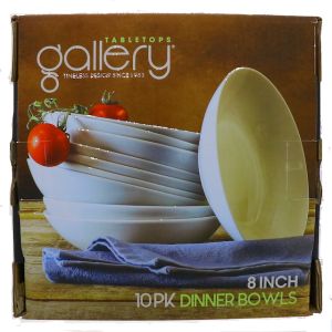 14.99 GALLERY DINNER BOWLS 10 PACK 8 INCH  