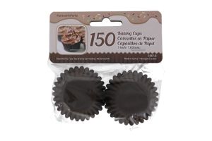 BROWN MINI CUP CAKE LINER 150 PACK  