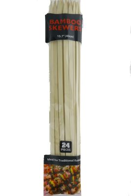 BAMBOO SKEWERS 15.7 INCH 24 PCS  