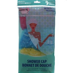 SHOWER CAP BONNET DE DOUCHE 9 PACK  