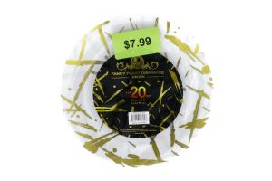 7.99 GOLD DESSERT PLATES 20 PACK  