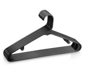 BLACK ADULT HANGERS 6 PACK