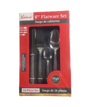 14.99 8 INCH FLATWARE 16 PIECE SET 