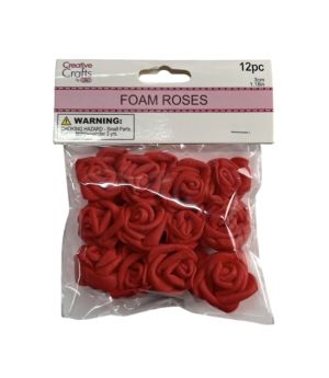 RED FOAM ROSES 12 PC
