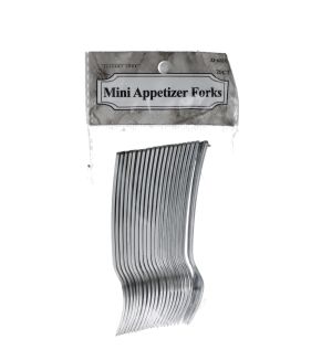 CLEAR MINI APPETIZER FORKS 20 COUNT