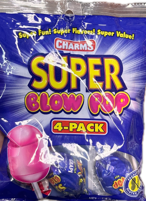 CHARMS SUPER BLOW POP 4 PACK xxx ddd
