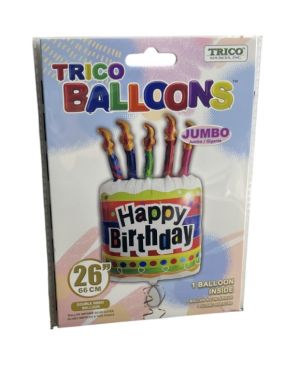 3.99 HAPPY BIRTHAY MYLAR 26 INCH BALLOON