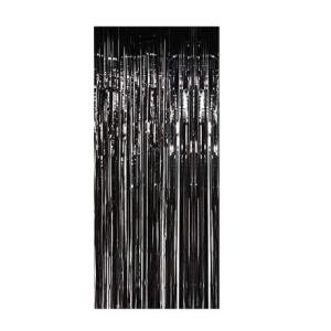 BLACK FOIL DOOR CURTAIN 