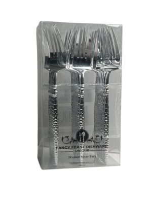 9.99 SILVER FANCY FEAST FORKS 24 COUNT