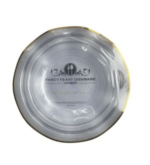 19.99 GOLD FANCY FEAST DISHWARE 10 INCH 30 PLATES