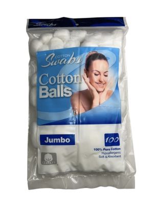 JUMBO COTTON BALLS 100 CT  