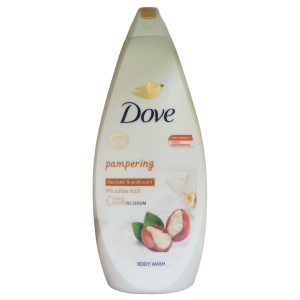 5.99 DOVE PAMPERING SHEA BUTTER AND VANILLA SCENT SHOWER GEL