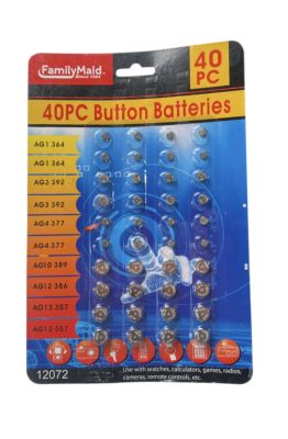 1.99 40 PC BUTTON BATTERIES