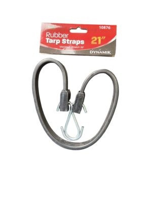 1.99 RUBBER TARP STRAPS 21 INCH 