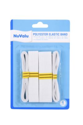 1.99 NUVALU WHITE POLYESTER ELASTIC BAND 