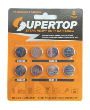 SUPERTOP EXTRA HEAVY DUTY BATTERIES 8 PACK 