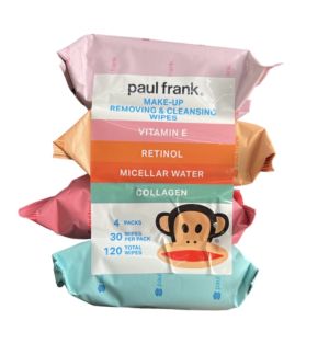 4.99 PAUL FRANK MAKE UP REMOVER 4 PACK