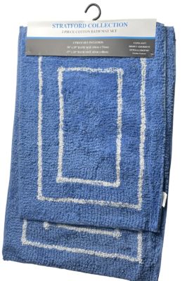7.99 STRATFORD COLLECTION 2 PIECE COTTON BATH MAT SET