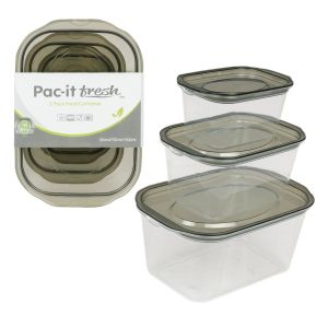 2.99 PAC IT FRESH 3 PACK FOOD CONTAINER 350/750/1500 ML