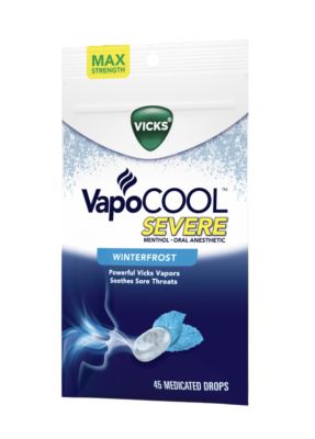 3.99 VICKS VAPO COOL SEVERE WINTERFROST 18 MEDICATED DROPS