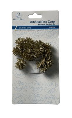 1.99 ARTIFICIAL PINE CONES 12 COUNT 0.79 INCH