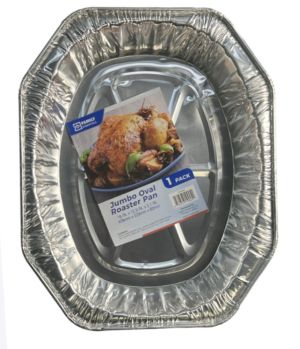 JUMBO OVAL ROASTER PAN 16 X 12.9 X 3.1 INCH