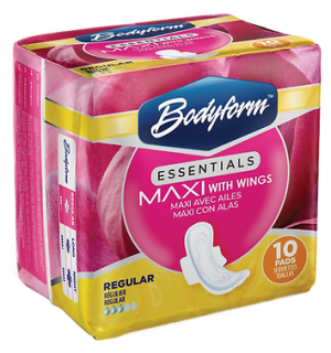 1.99 BODYFORM REGULAR 10 PADS WITH WINGS