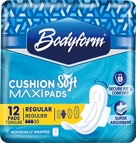 1.99 BODYFORM REGULAR 12 PADS MAXI CUSHION SOFT WITH WINGS 