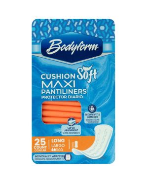 1.99 BODYFORM LONG 25 PADS MAXI PANTILINER 