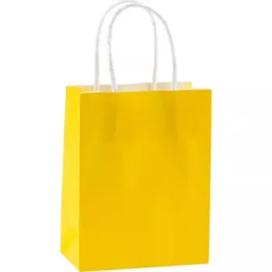 YELLOW 3 CRAFT BAGS 8 X 10 X 4.75 INCH