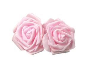 FOAM PINK ROSES 2 PC 10 CM