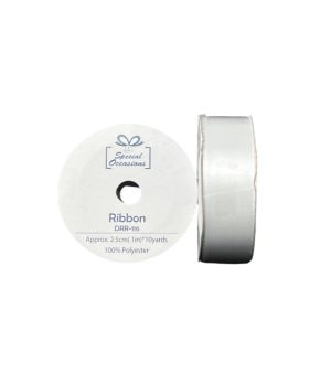 1IN X 10 YARDS RIBBON WHITE